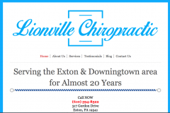 Website Design in Exton Lionville Chiropractic 1